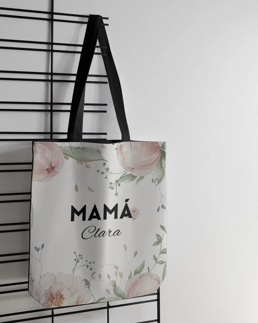 Custom Floral Tote Bag for Mamá