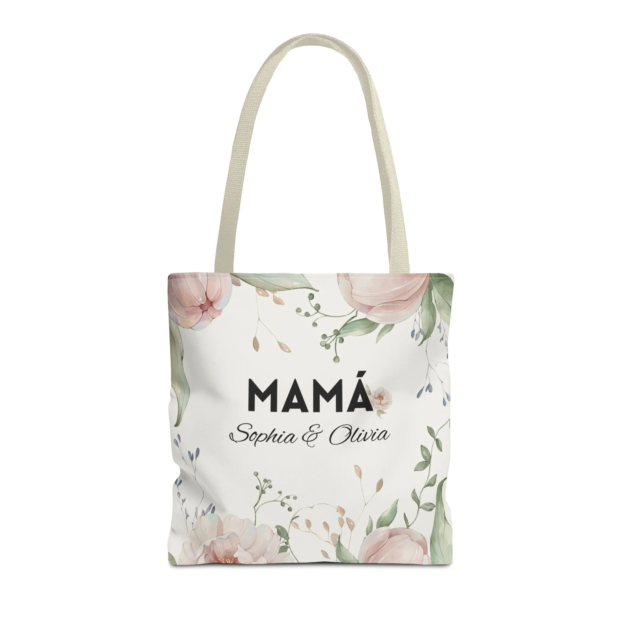Custom Floral Tote Bag for Mamá