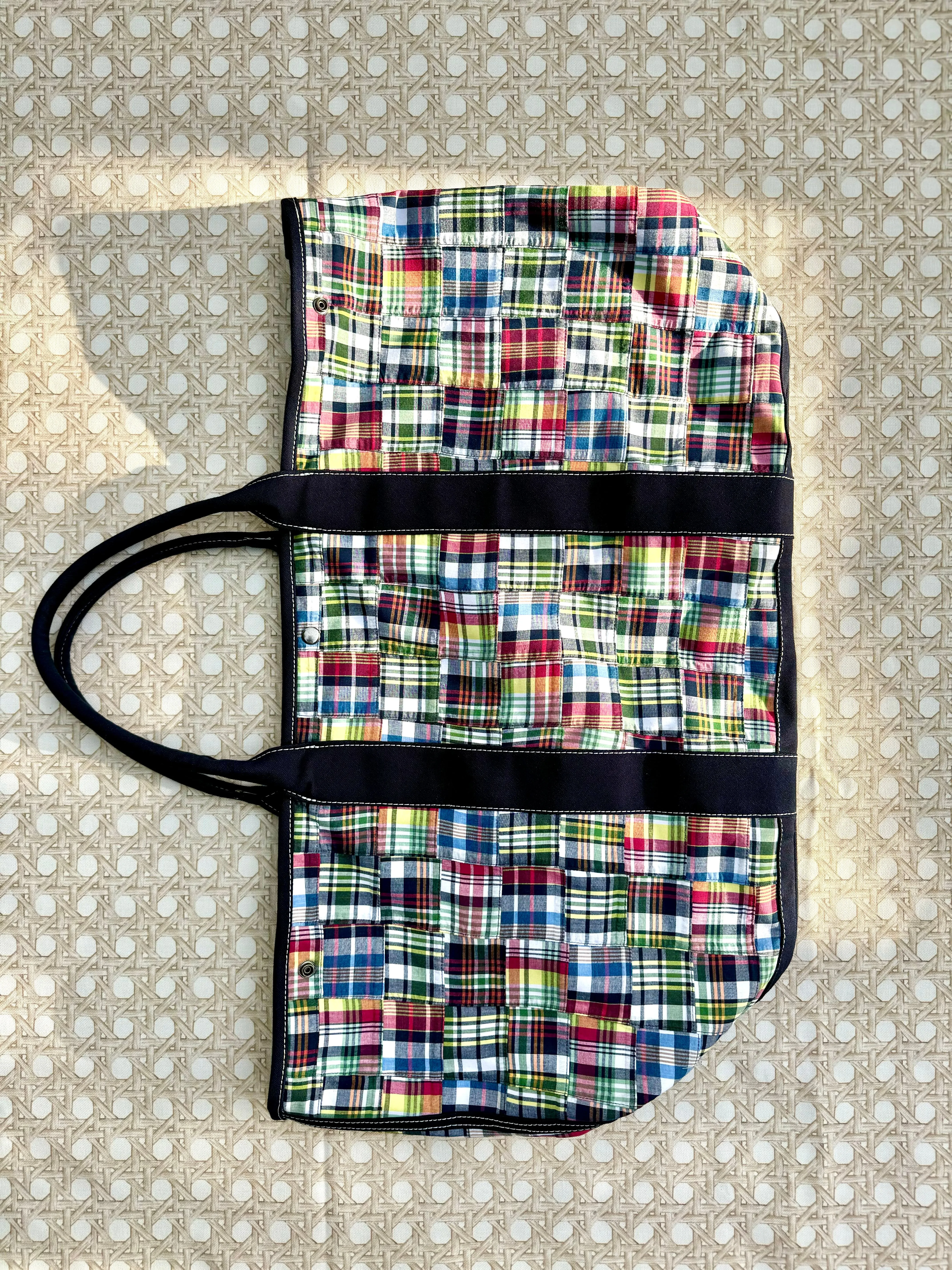 JCrew Madras Plaid Weekender