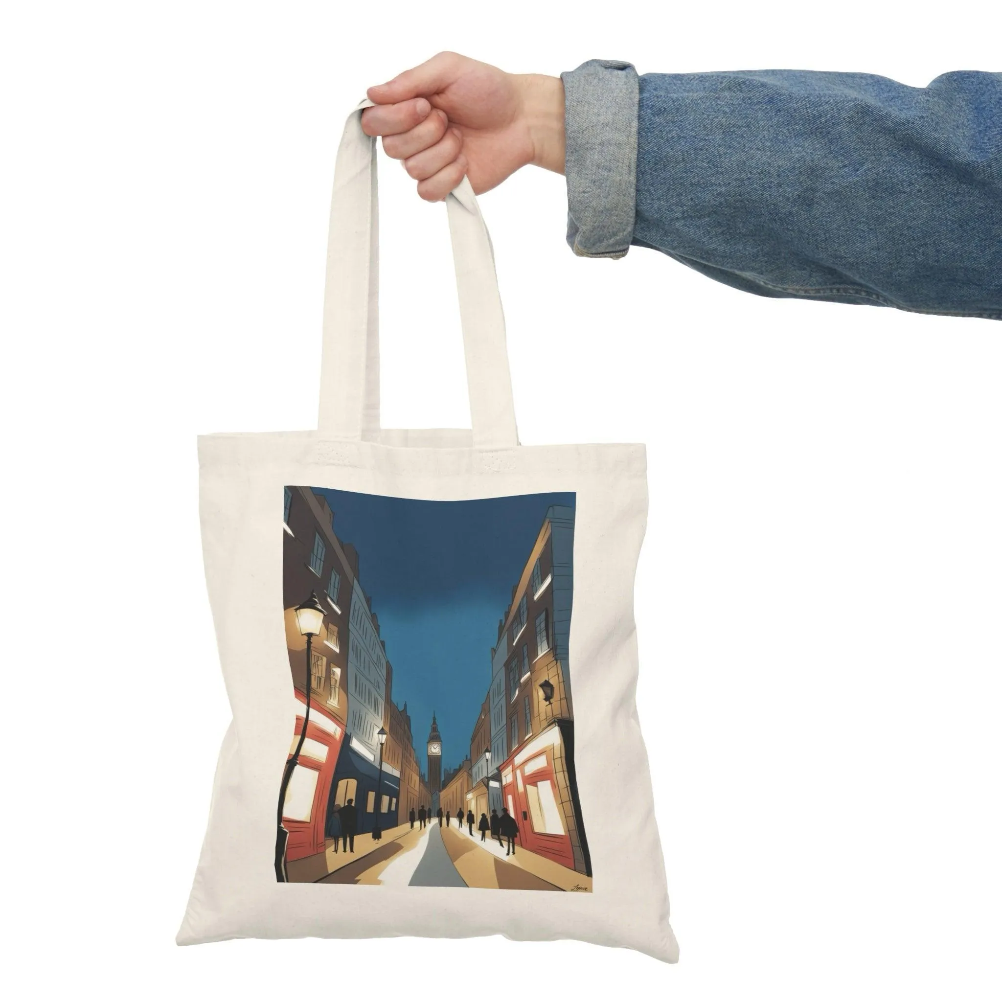 London Nightscape Tote – City Skyline Recycled Cotton Bag