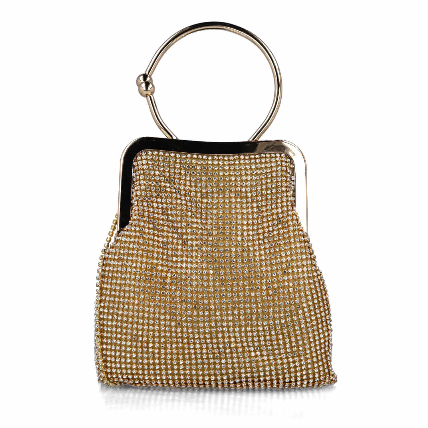 Menbur Gold Sparkly Fringed Bag