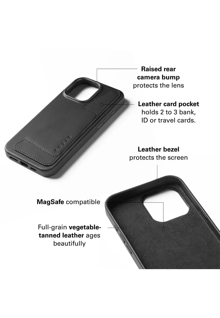 Mujjo Full Leather Wallet Case for iPhone 16 Pro Max