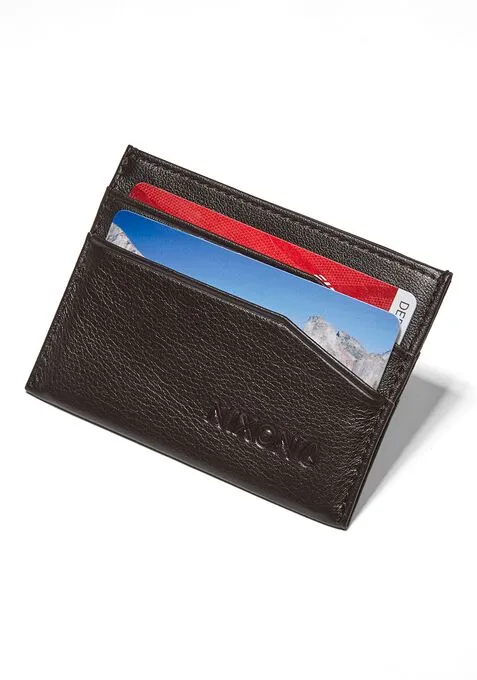 Nixon Flaco Leather Card Wallet - Brown