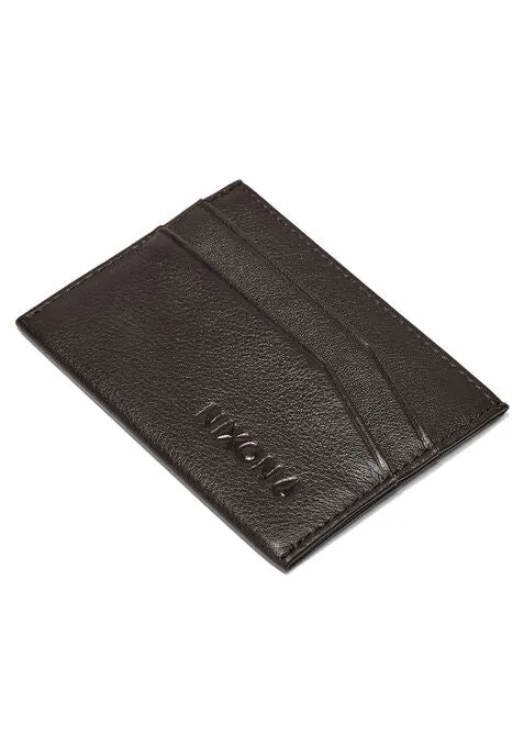 Nixon Flaco Leather Card Wallet - Brown