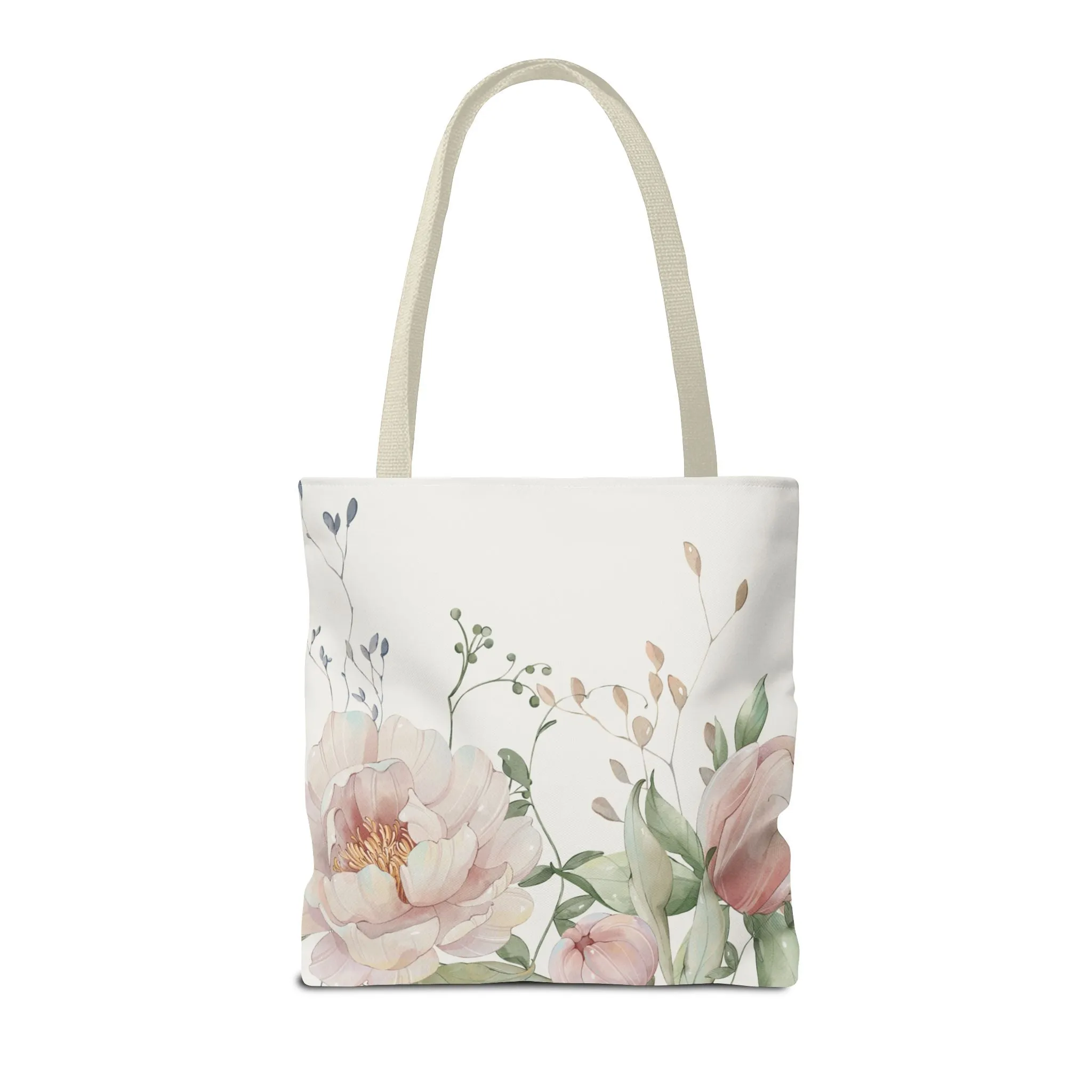 Personalized Soft Floral Mother Tote Bag
