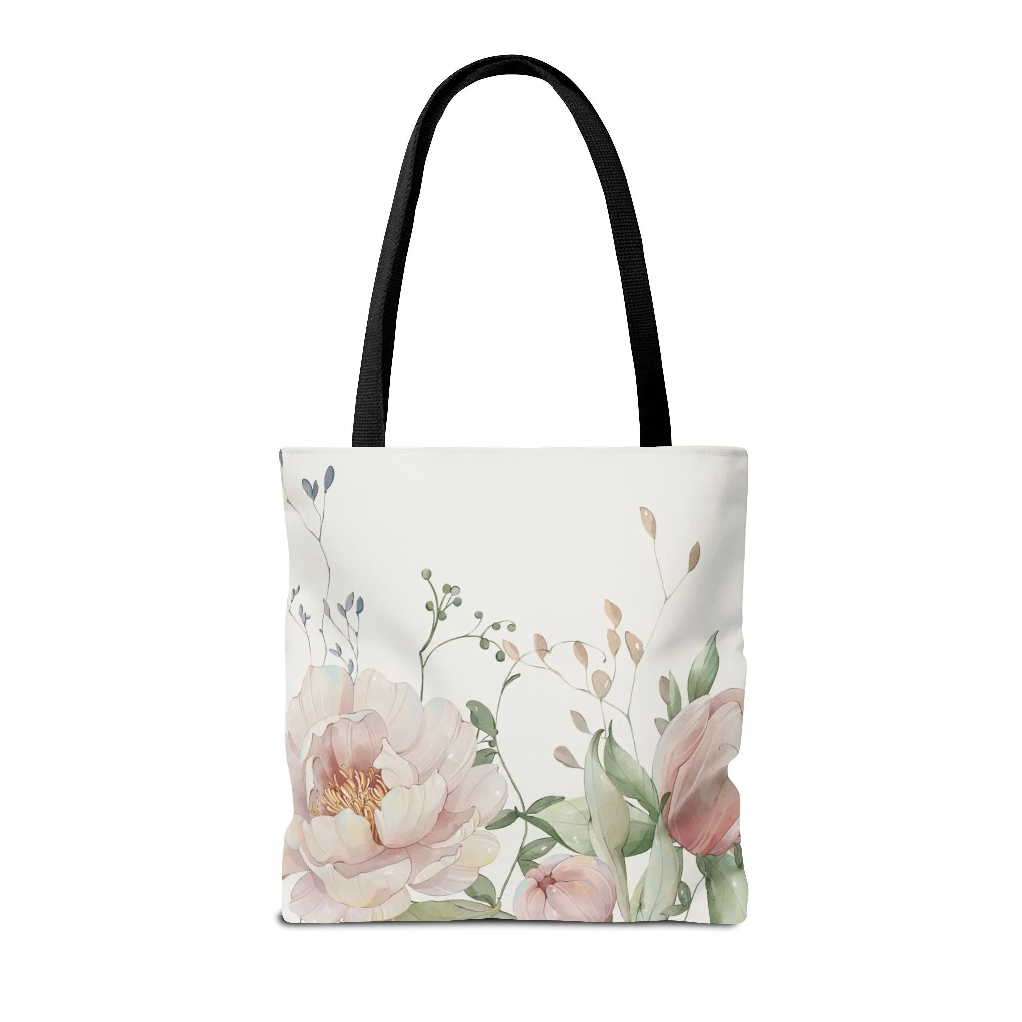 Personalized Soft Floral Mother Tote Bag