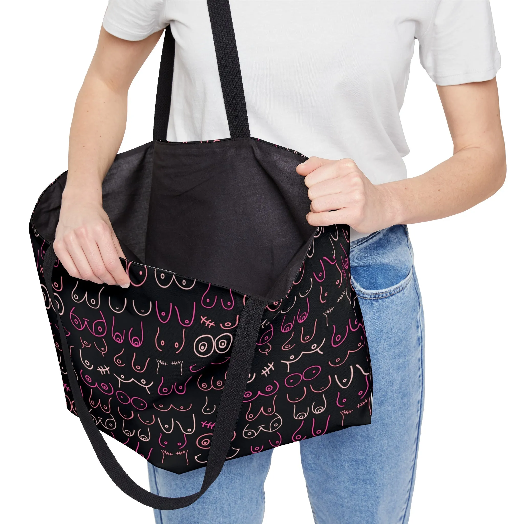 Save The Tatas Large Breast Cancer Awareness Tote Bag