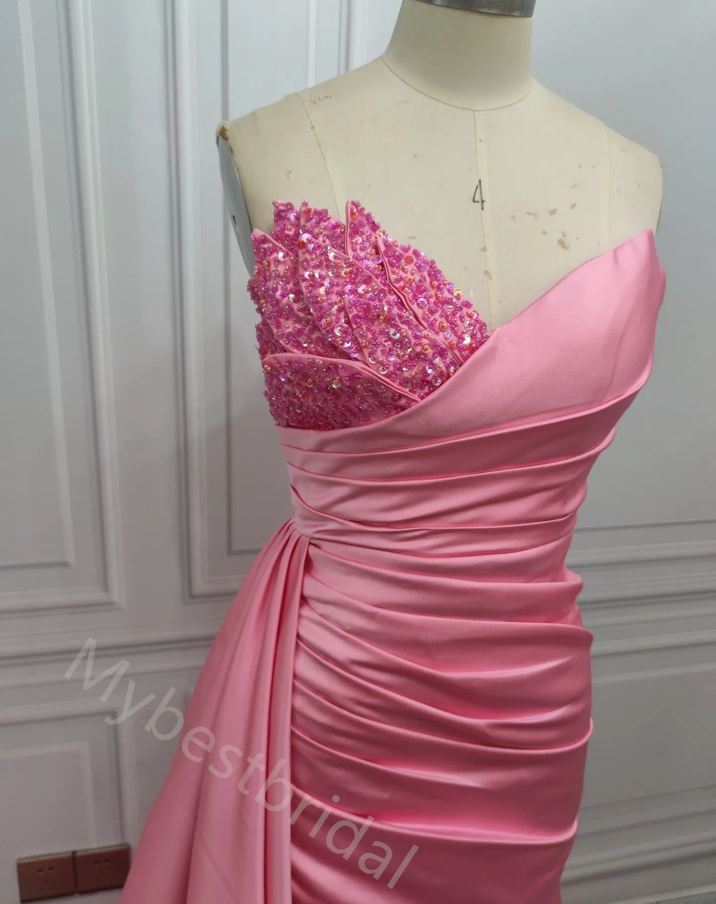 Sexy V-neck Sleeveless Mermaid Long Prom Dress,PDS11549
