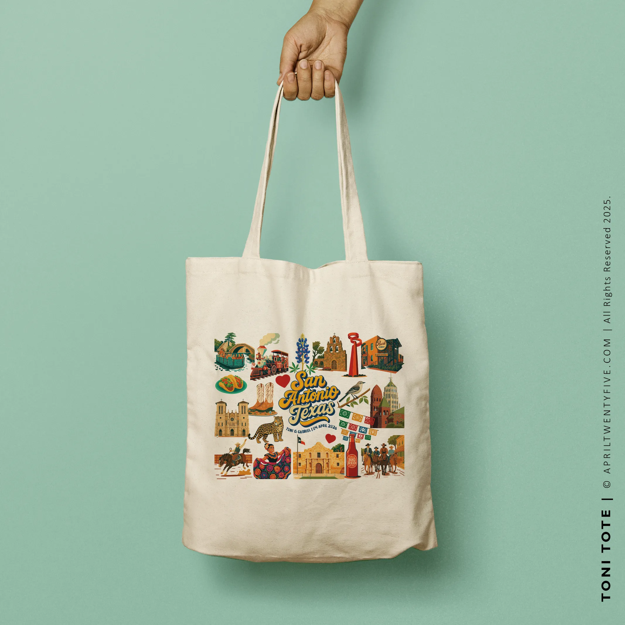 TONI | San Antonio Texas Souvenir Tote (Personalized)