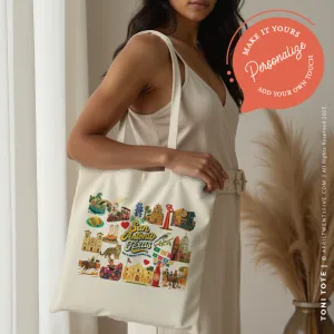 TONI | San Antonio Texas Souvenir Tote (Personalized)