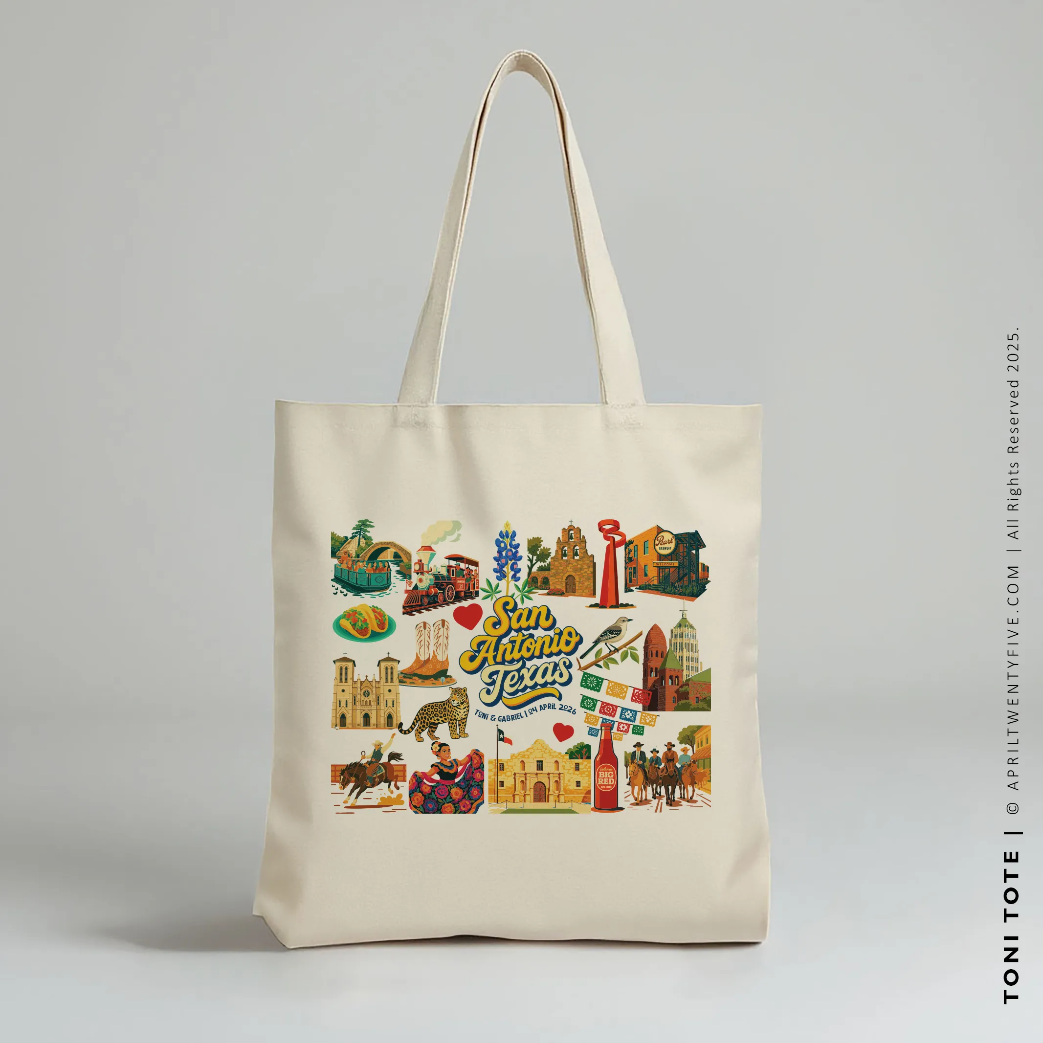 TONI | San Antonio Texas Souvenir Tote (Personalized)