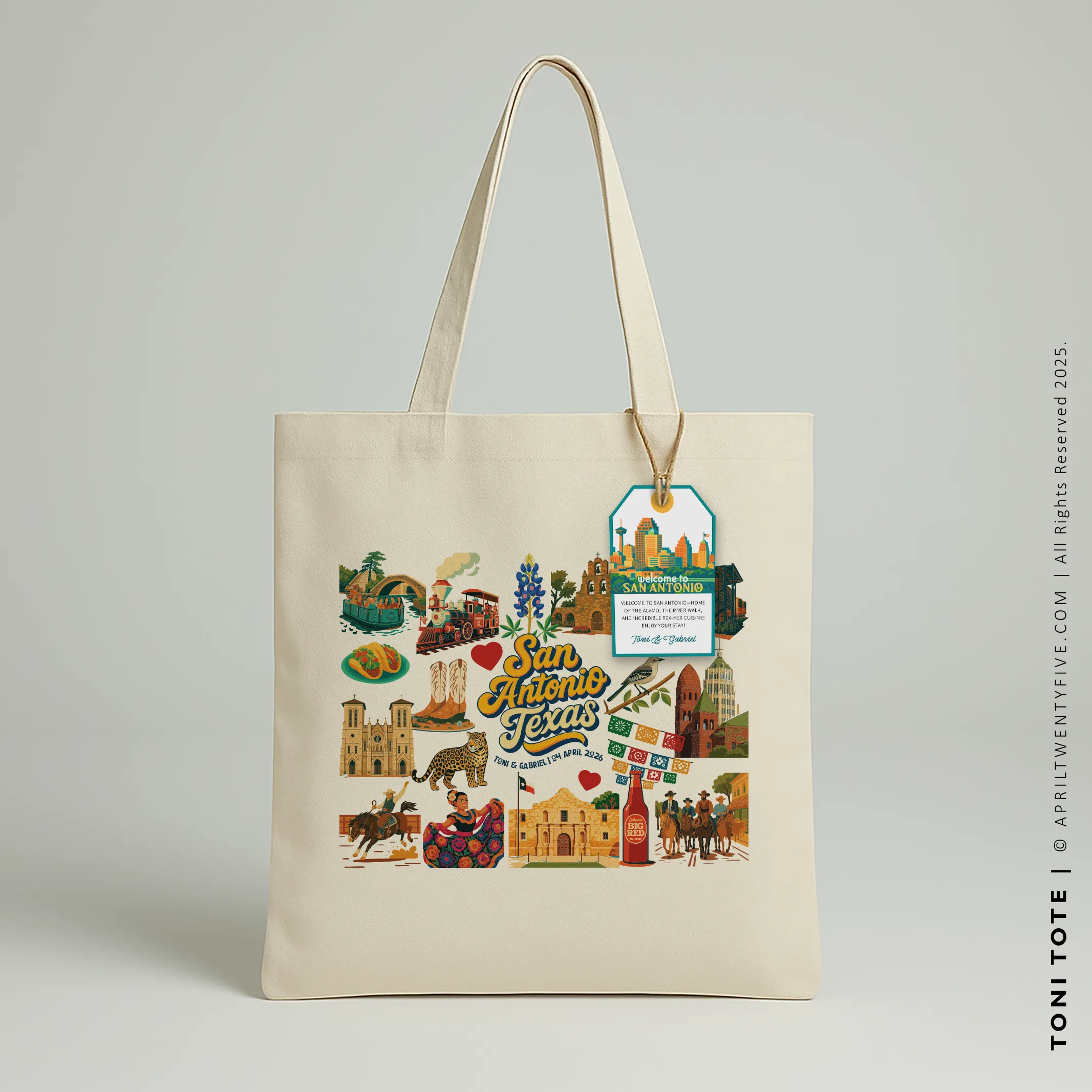TONI | San Antonio Texas Souvenir Tote (Personalized)
