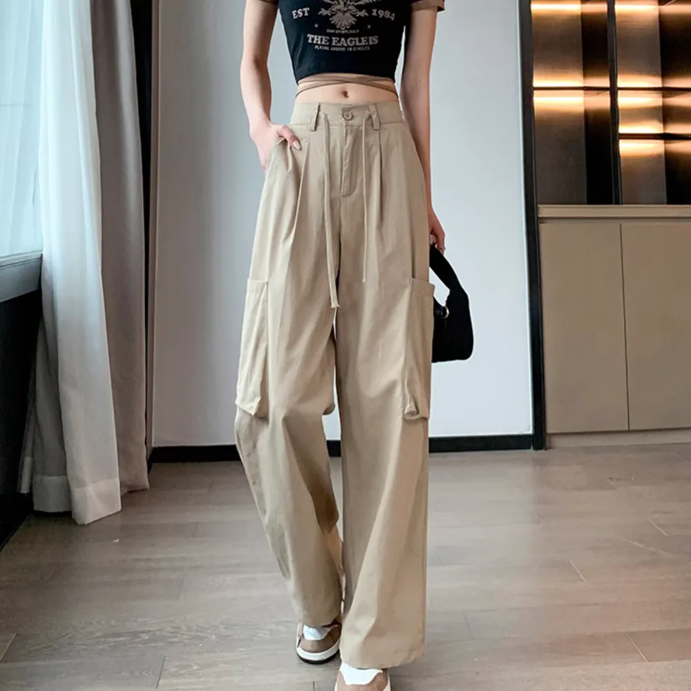 Women's Multi-pocket Drawstring Cargo Pants